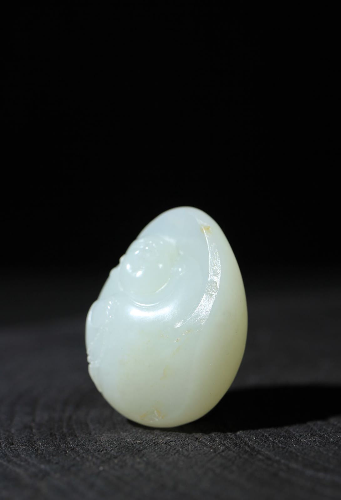 Bright White Seed Laughing Buddha Pendant