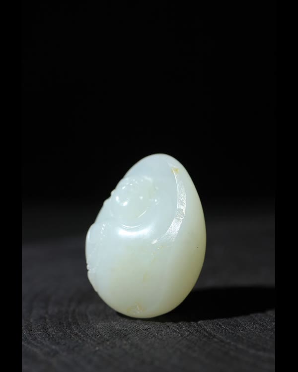 Bright White Seed Laughing Buddha Pendant