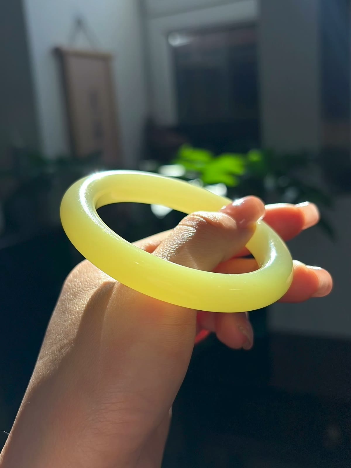 Yellow Jade Bangle